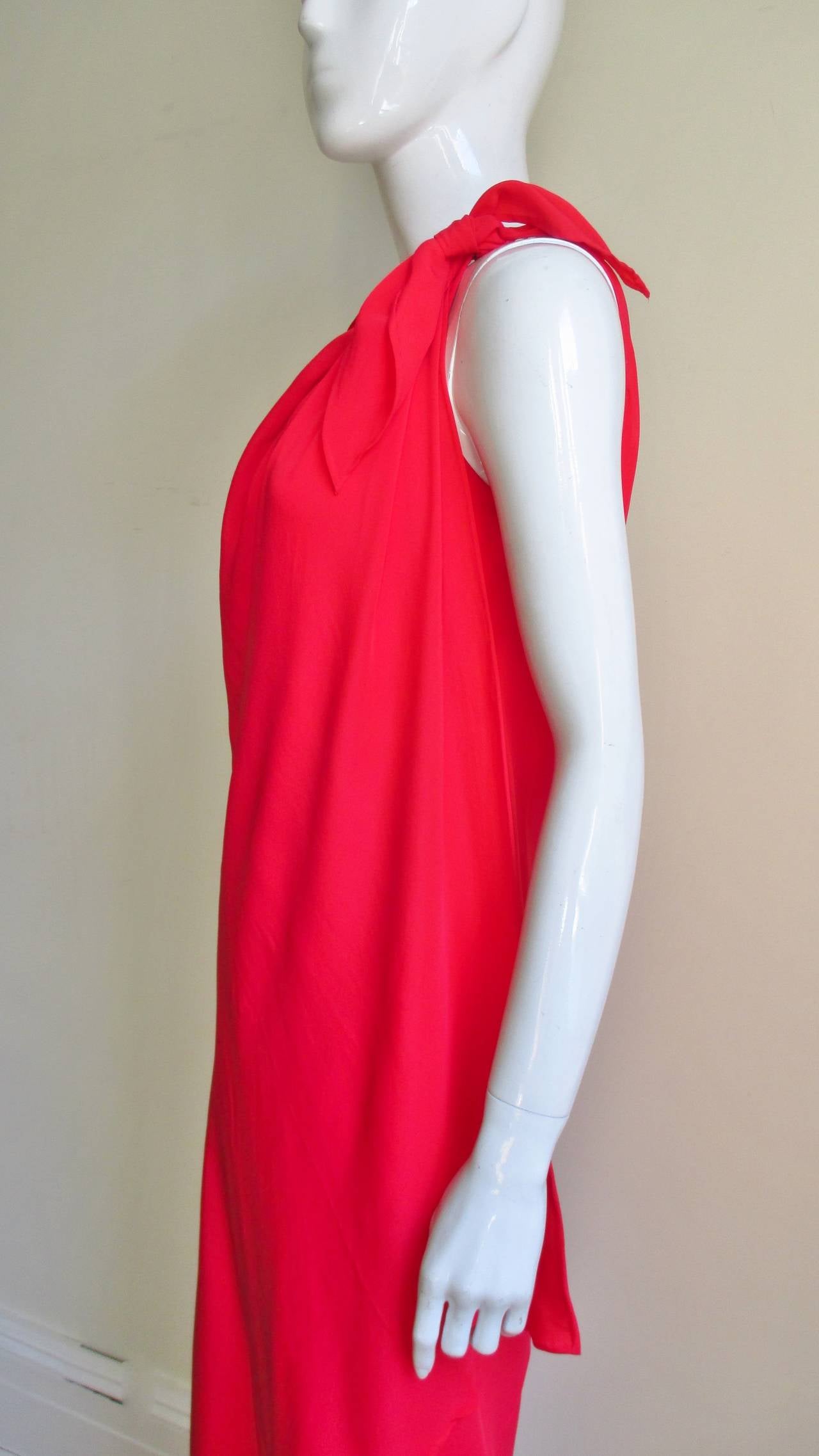 Fabulous Vintage Halston One Shoulder Wrap Dress at 1stDibs | vintage ...