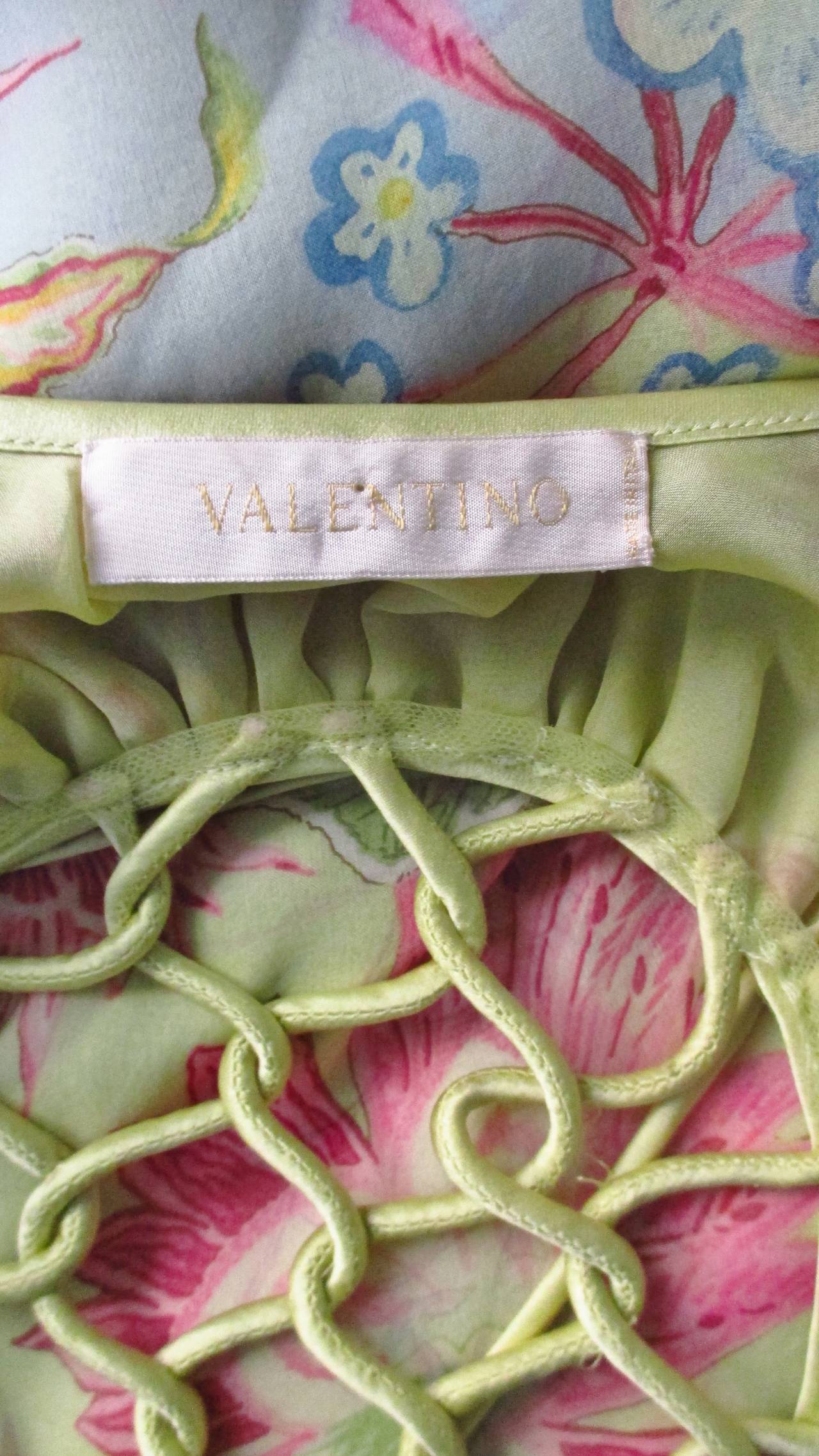 Valentino Silk Lattice Back Dress 6