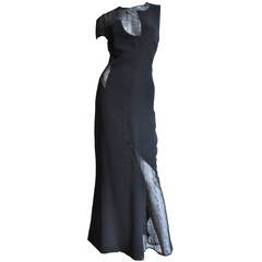 Vintage Gianni Versace Asymmetric Lace Cutouts Gown 7