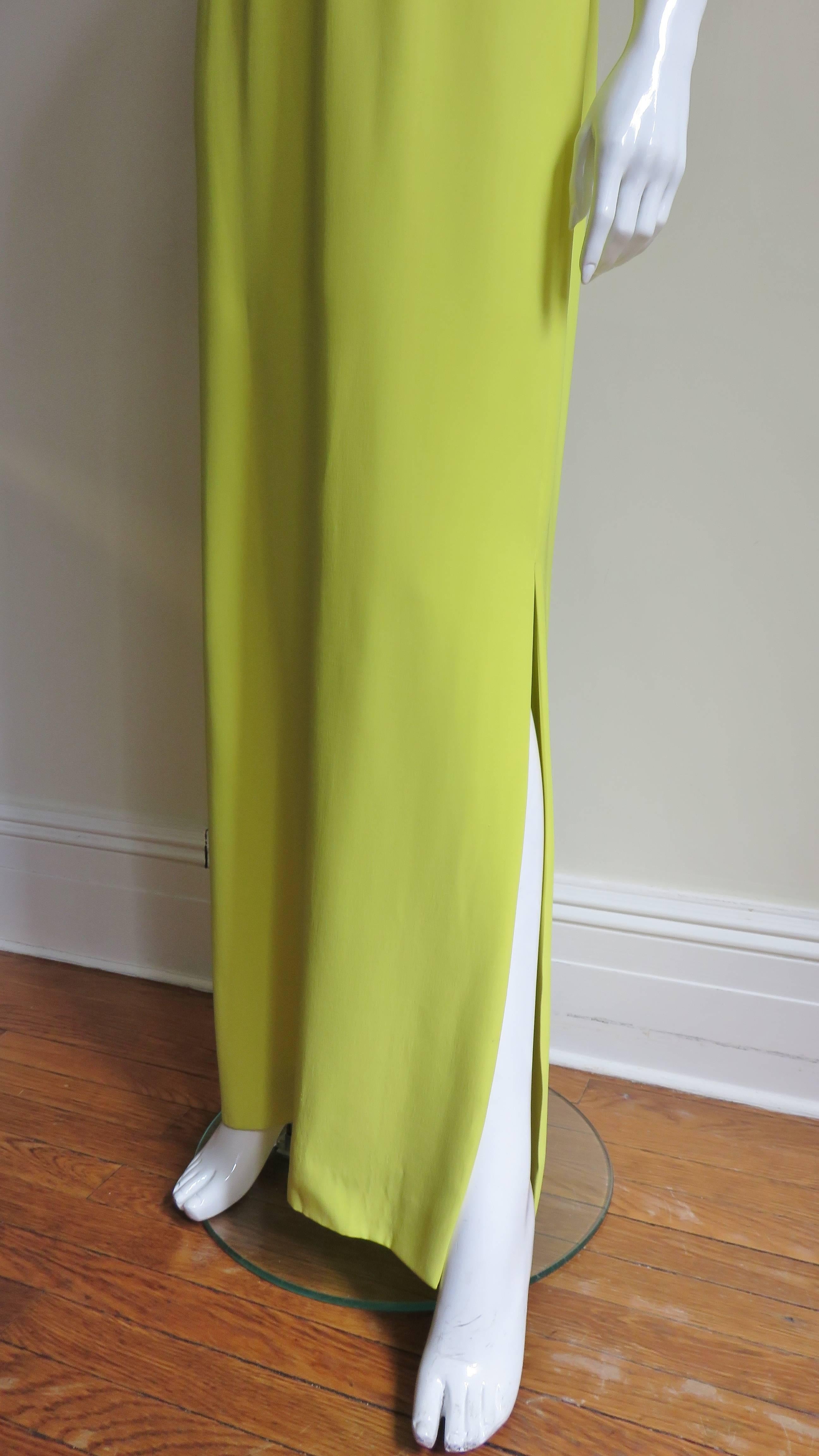 2000s Christian Dior Citron Gown 1