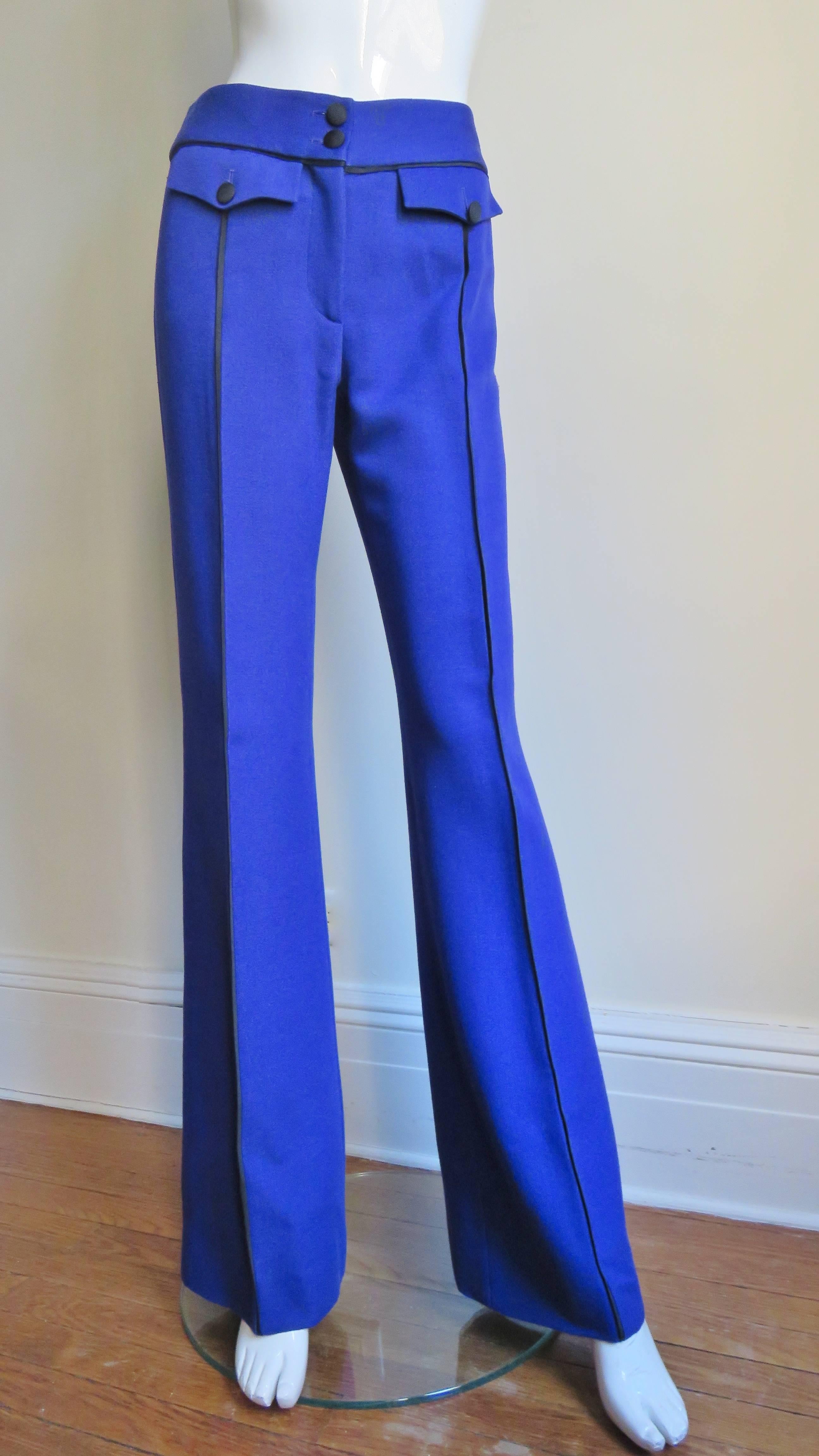 Women's 1990S Moschino Pantsuit With Embroidered Eyes in Back
