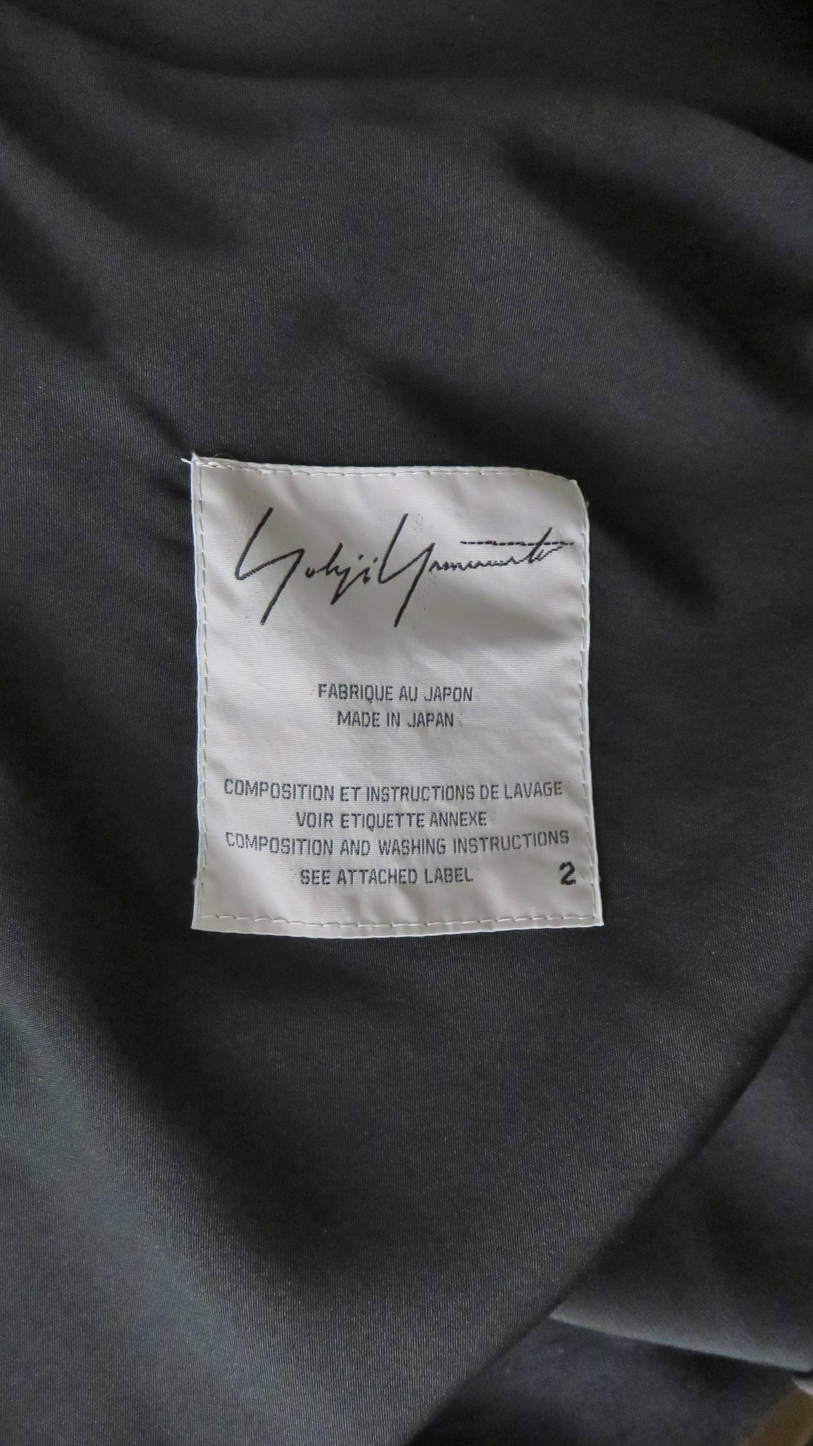 Yohji Yamamoto Wrap and Drape Silk Jacket For Sale at 1stDibs