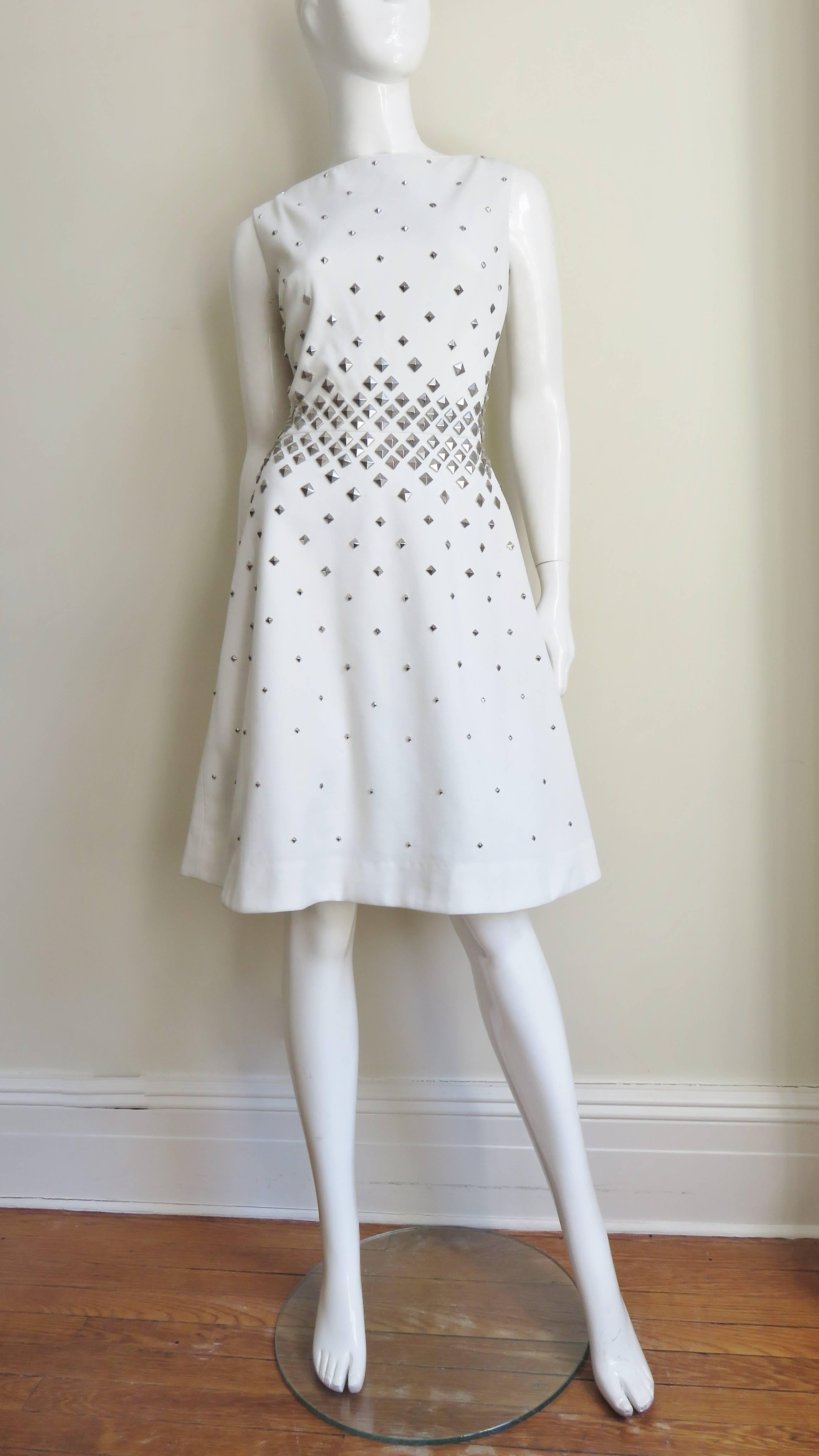  Sydney North Dress with Studs 1960s In Good Condition In Water Mill, NY