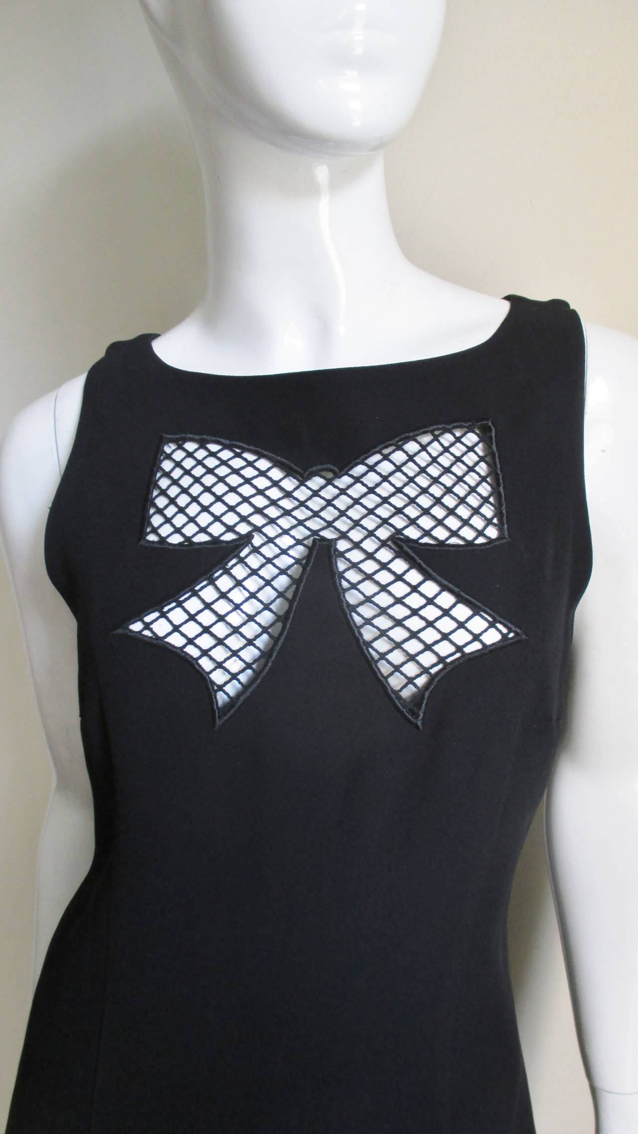 Black  Moschino Dress with Bow Cut out