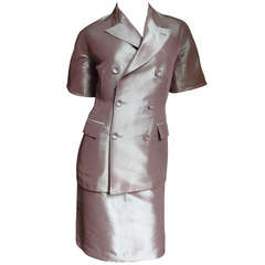 Jean Paul Gaultier Iridescent Silk Skirt Suit 10