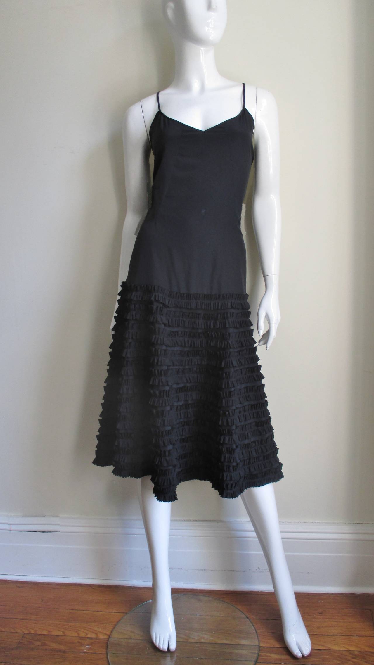 Alexander McQueen Slip Dress with Applique Skirt 1990s In New Condition For Sale In Water Mill, NY
