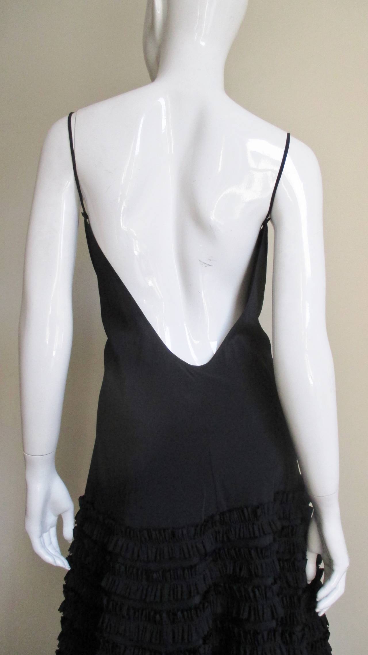 Women's Alexander McQueen Slip Dress with Applique Skirt 1990s For Sale