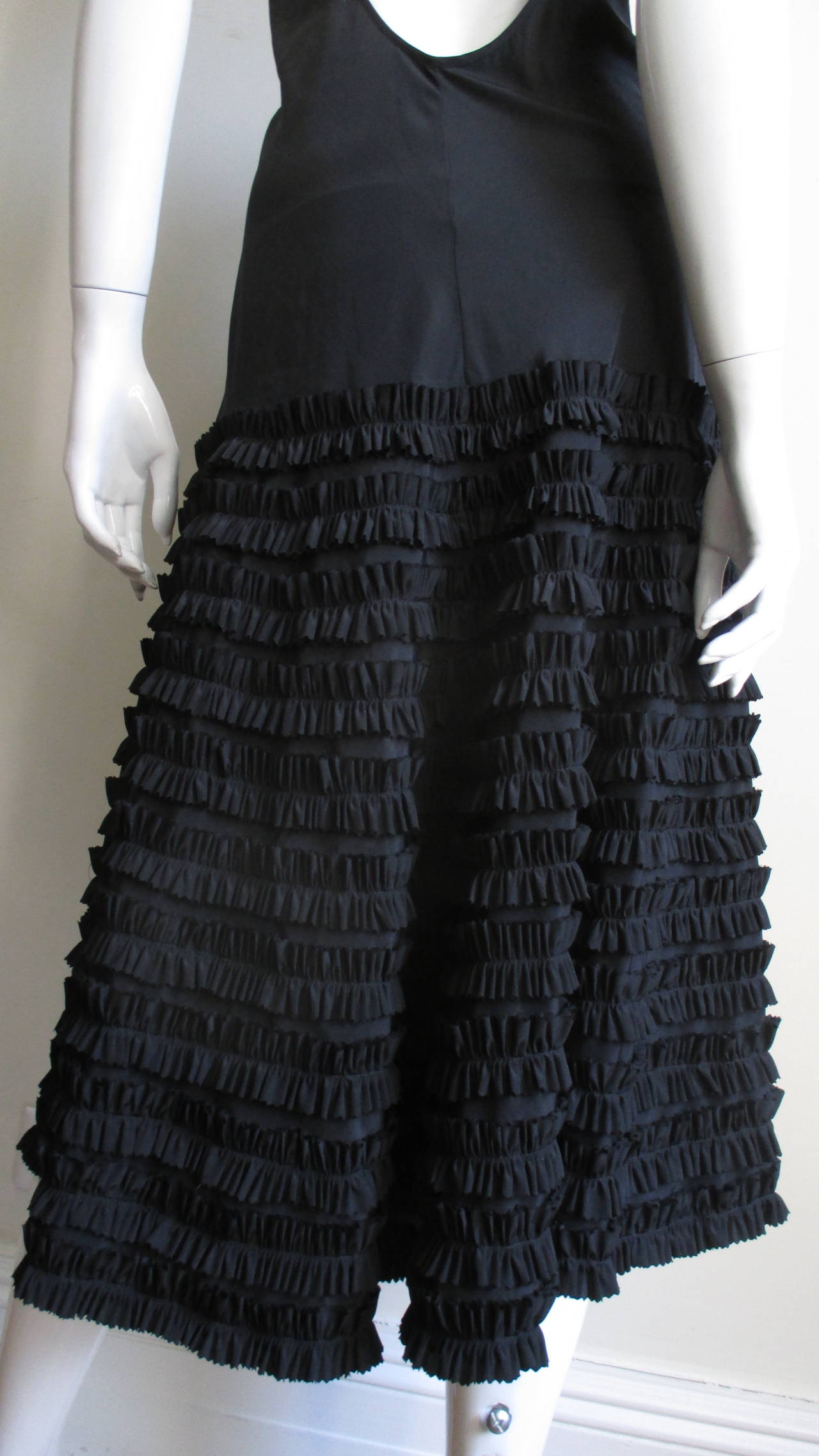 Alexander McQueen Slip Dress with Applique Skirt 1990s For Sale 1