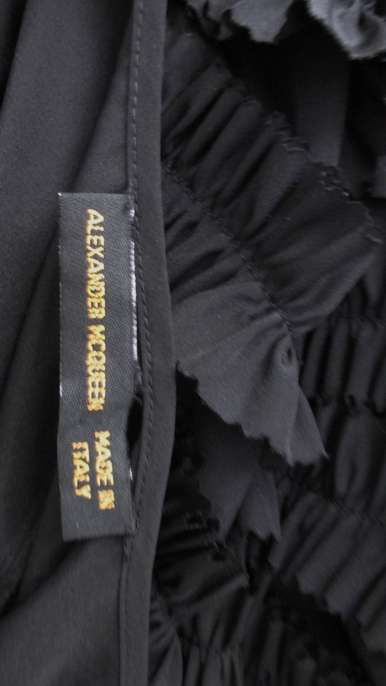 Alexander McQueen Slip Dress with Applique Skirt 1990s For Sale 3