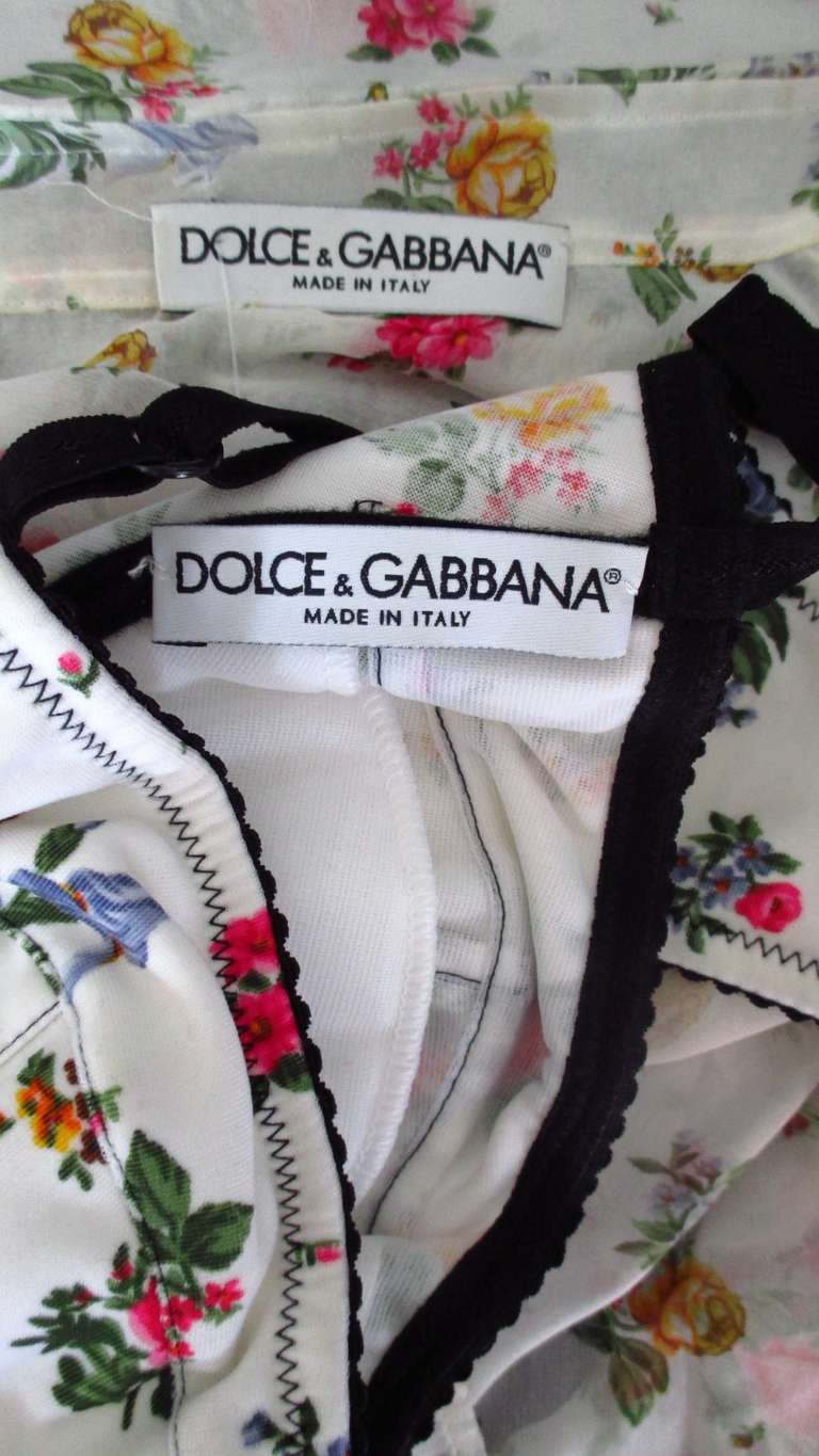 Dolce & Gabbana Corset Skirt, Shirt & Bra Set 5