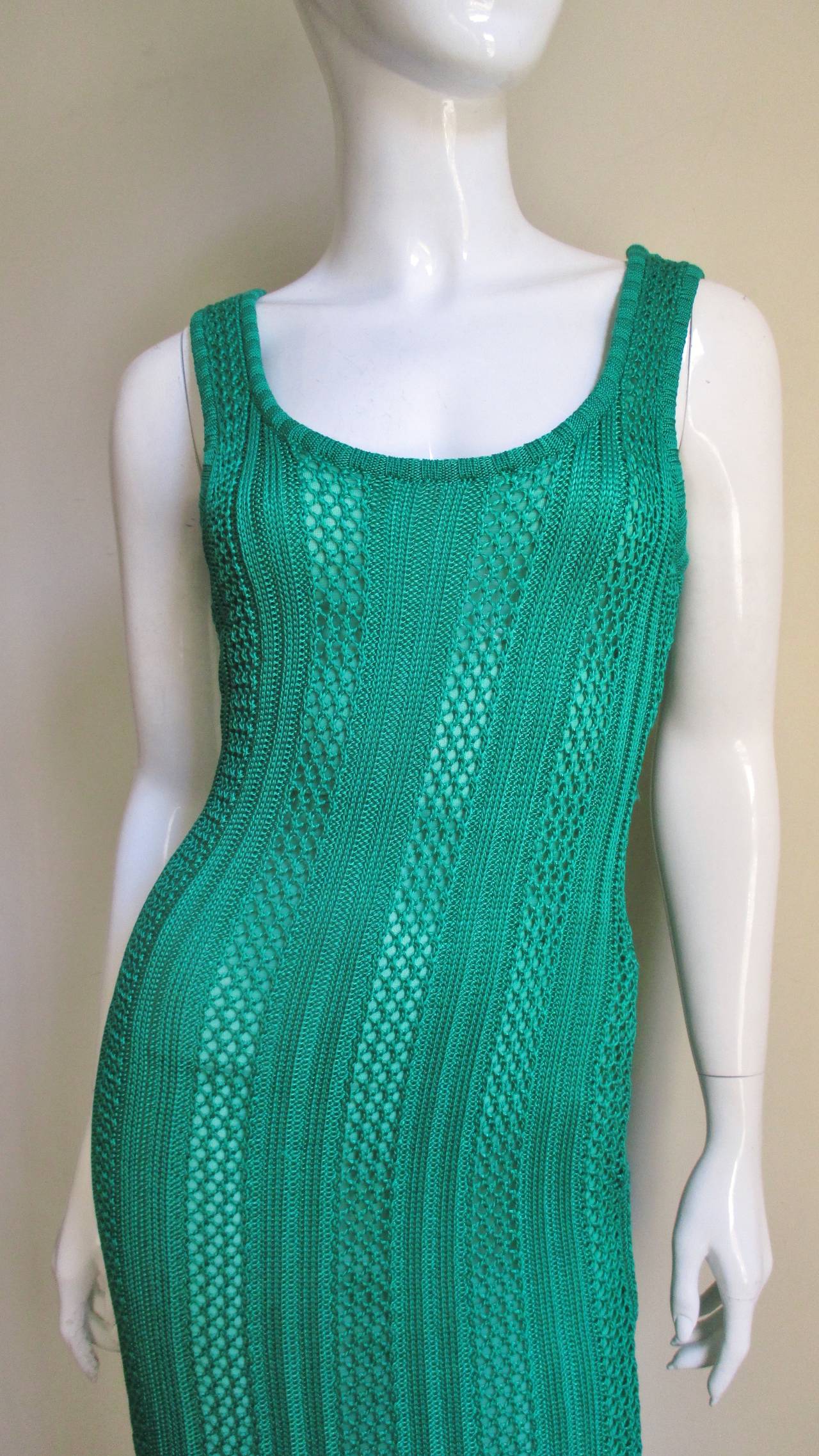 Gianni Versace Couture Silk Knit Dress In Excellent Condition In Water Mill, NY