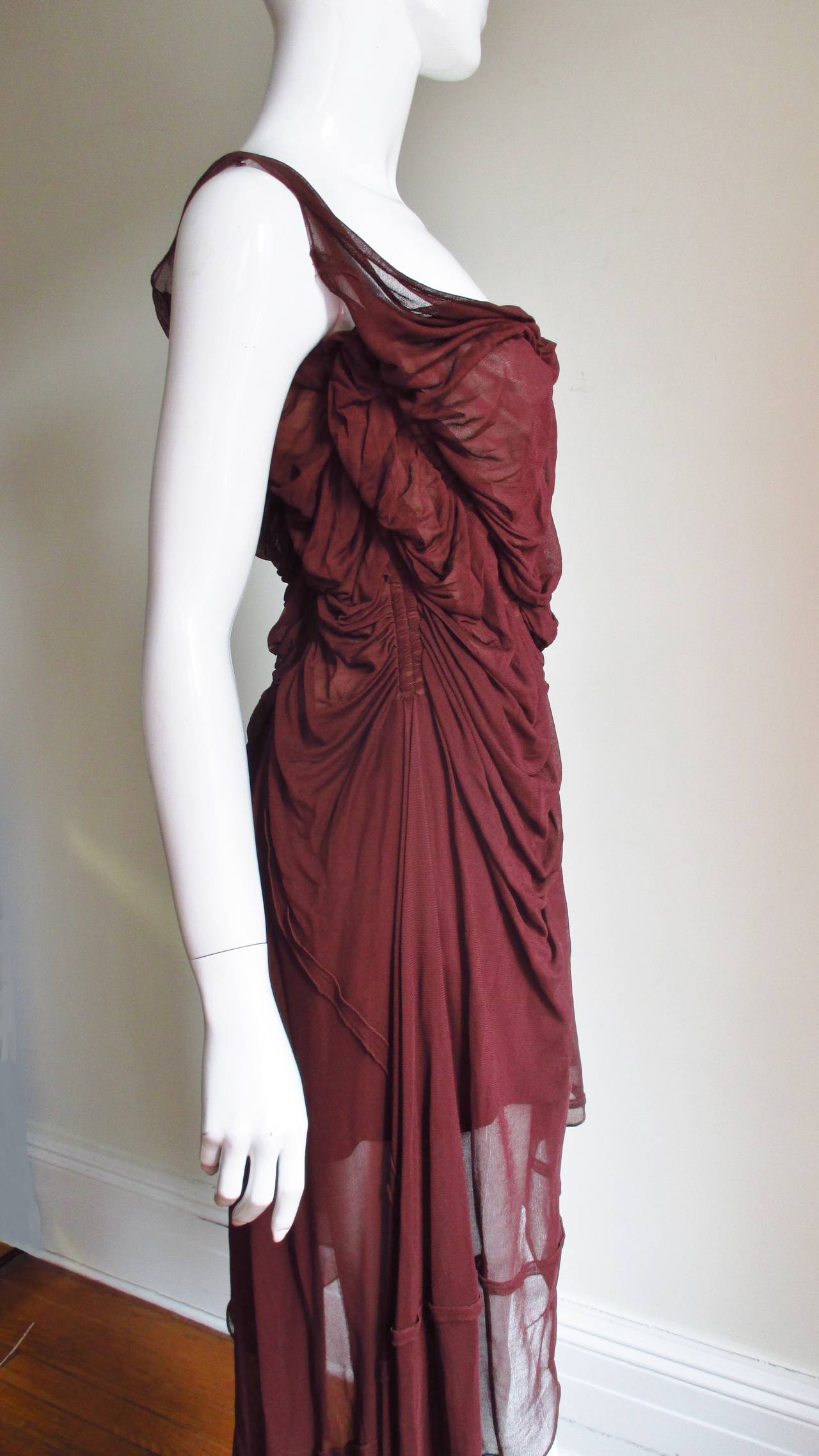 Ethereal Jean Paul Gaultier Draped Corset Dress In New Condition In Water Mill, NY