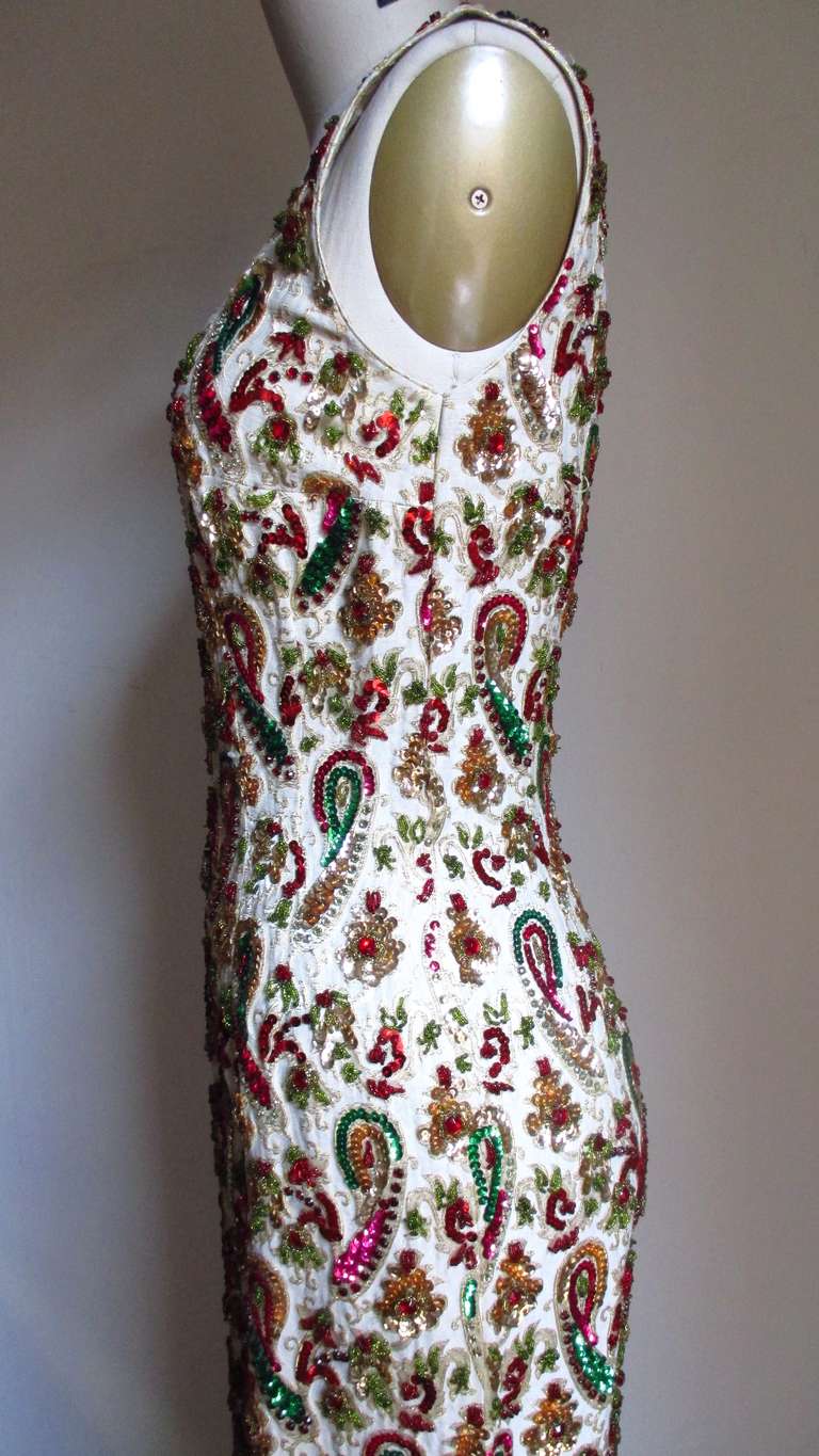 1960's Elaborately Beaded Dress 2