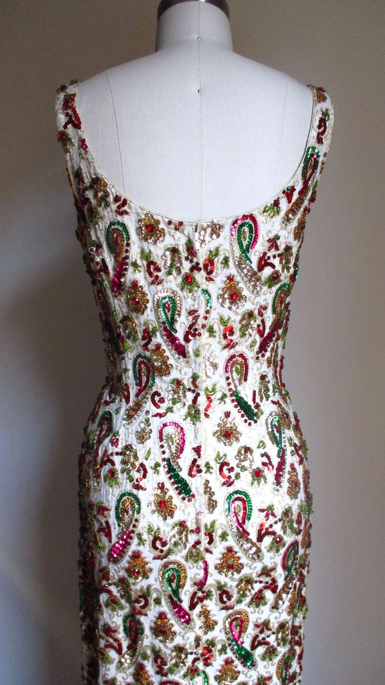1960's Elaborately Beaded Dress 4