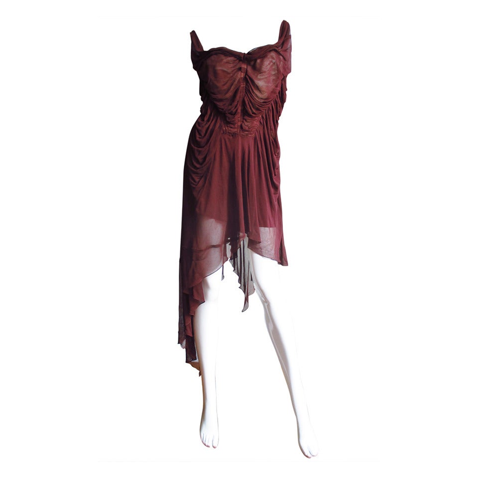 Ethereal Jean Paul Gaultier Draped Corset Dress