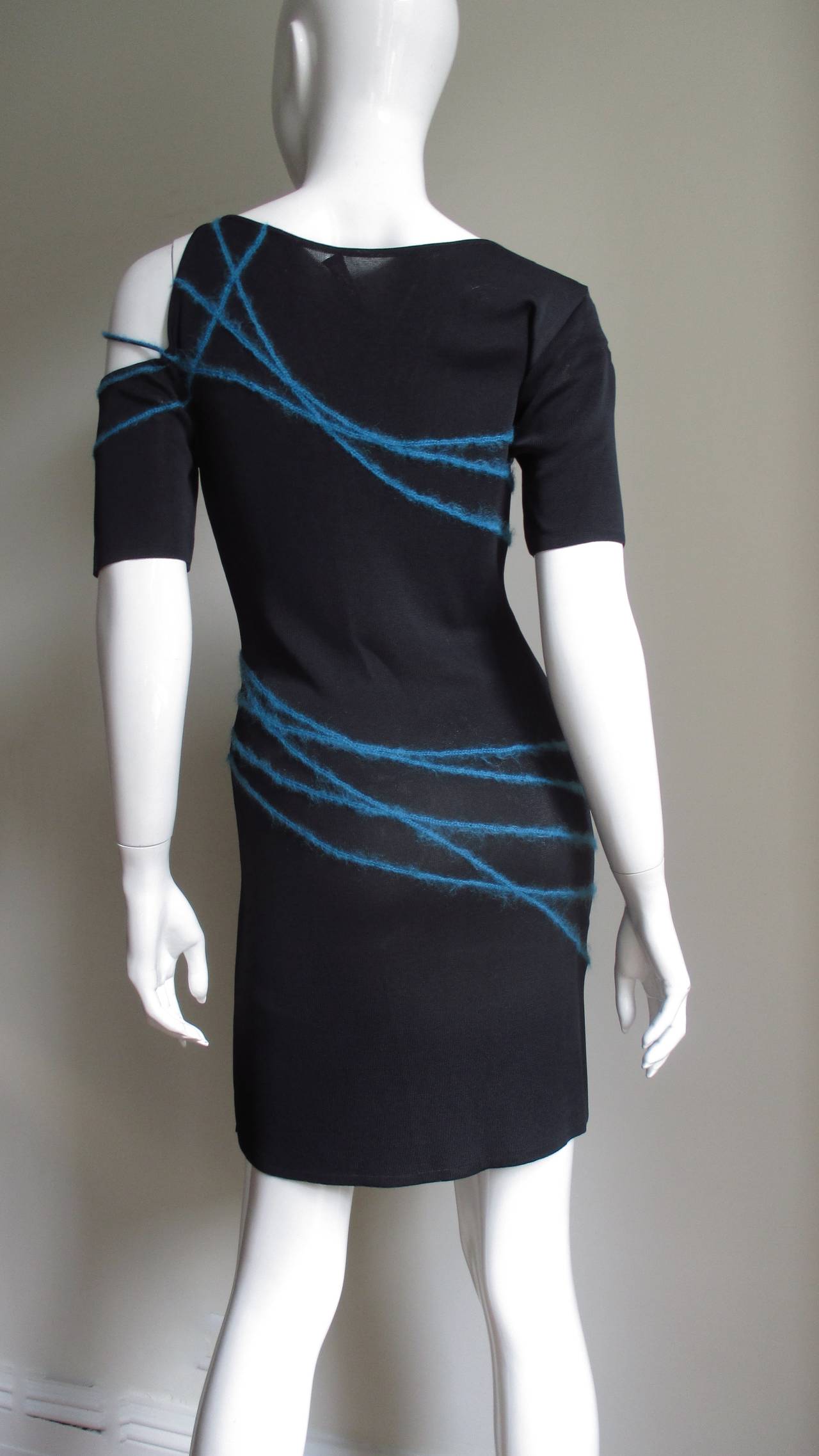 1990s Gianni Versace Couture Cold Shoulder Dress 1