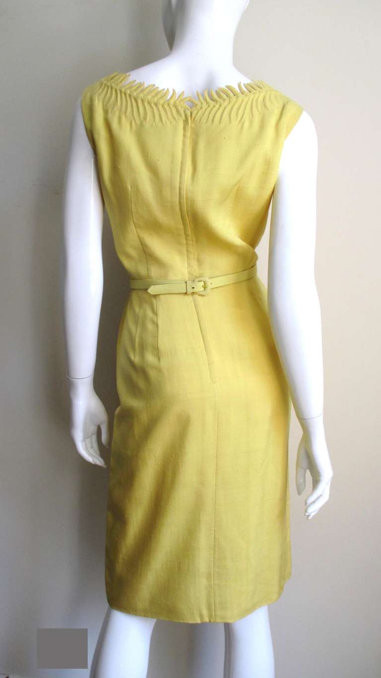 1960's Trapunto Detailed Dress and Cashmere Sweater For Sale at 1stDibs