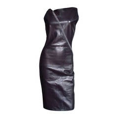Gianni Versace Leather Dress With Chains 4