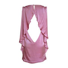 Versace Ruffle Back Silk Dress 9