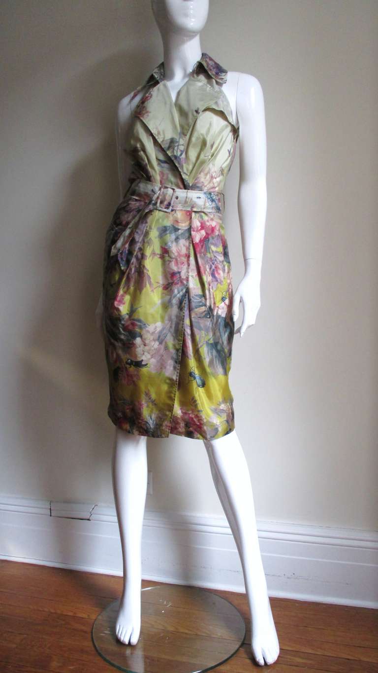 Gaultier Trench Silk Wrap Dress For Sale at 1stdibs
