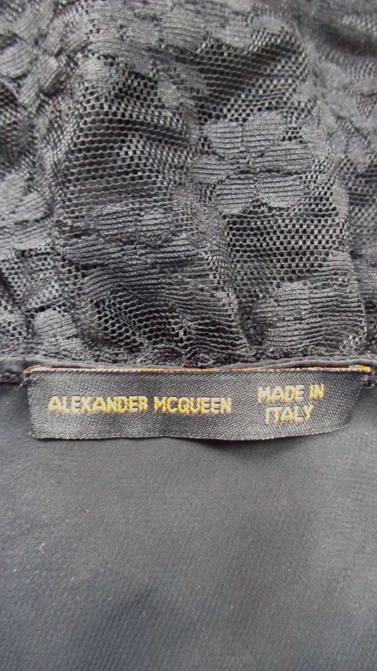 Early Alexander Mcqueen Lace Ruffle Halter Dress 6