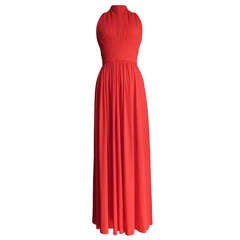 Donald Brooks Trapunto Embroidered Maxi 10