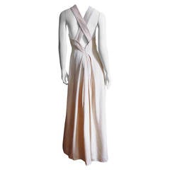 Bill Blass Cutout Back Silk Glamour Gown