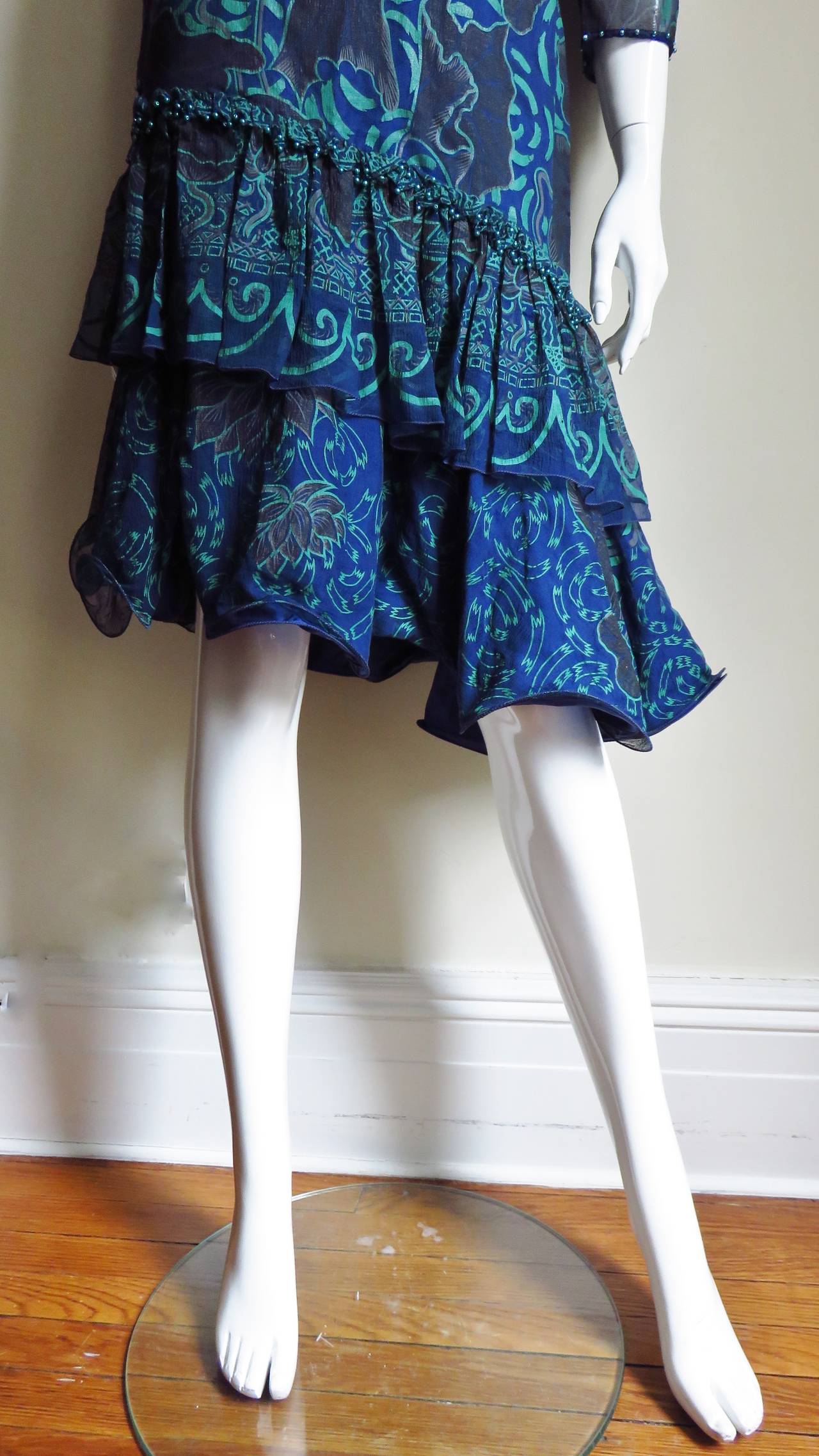 Women's Zandra Rhodes Batique Print Silk Dress