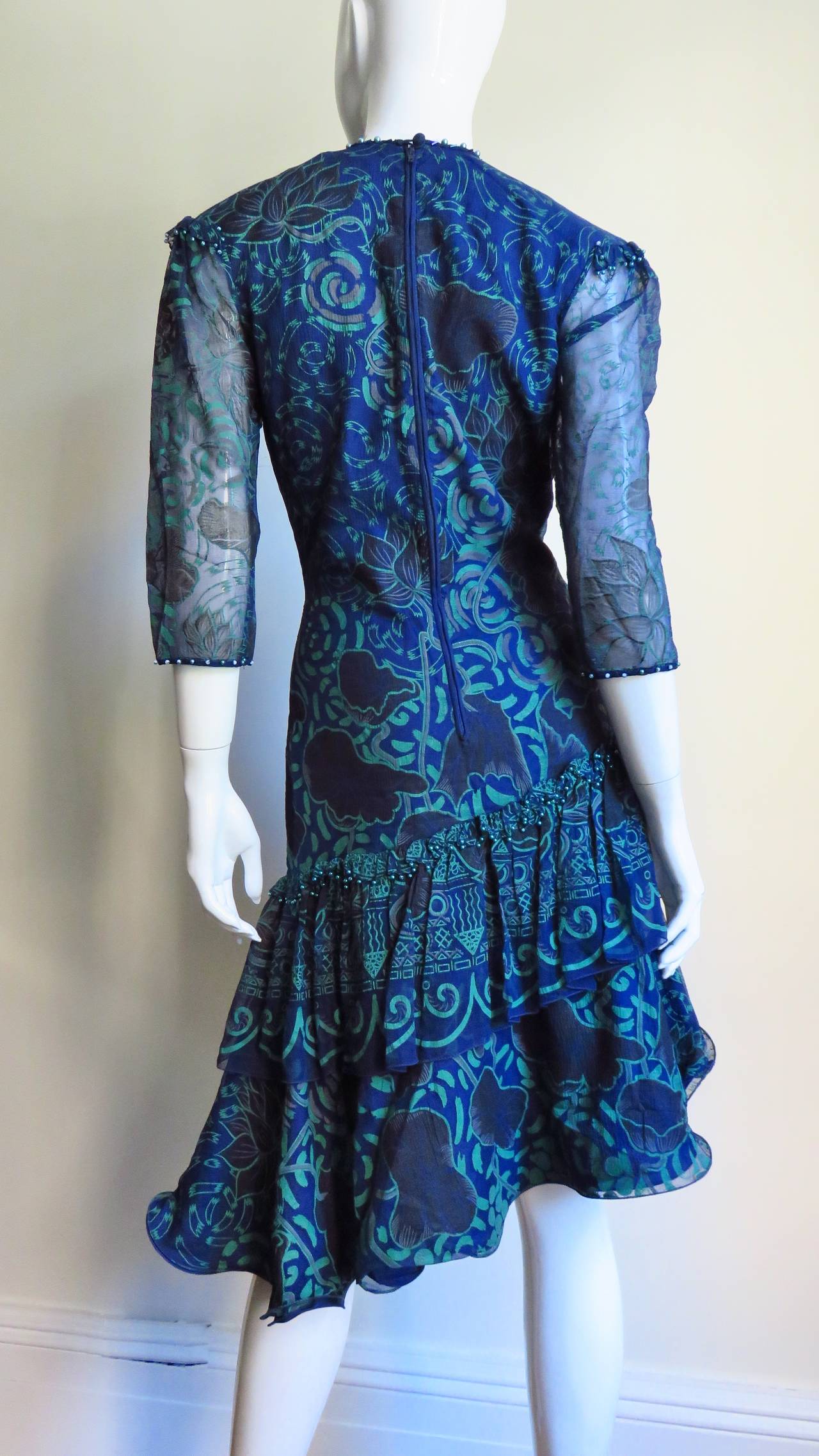 Zandra Rhodes Batique Print Silk Dress 5
