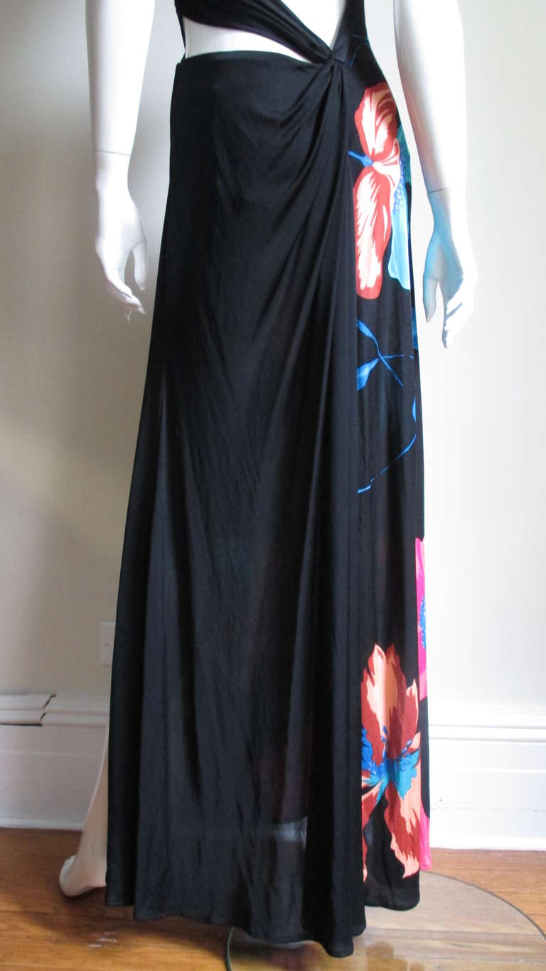 Gorgeous Versace Silk Cutout Backless Maxi 3