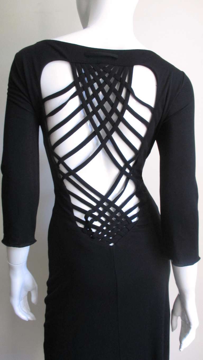 Black Jean Paul Gaultier Straps Back Dress