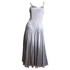 Retro Norma Kamali Silk Ballet Length Dress