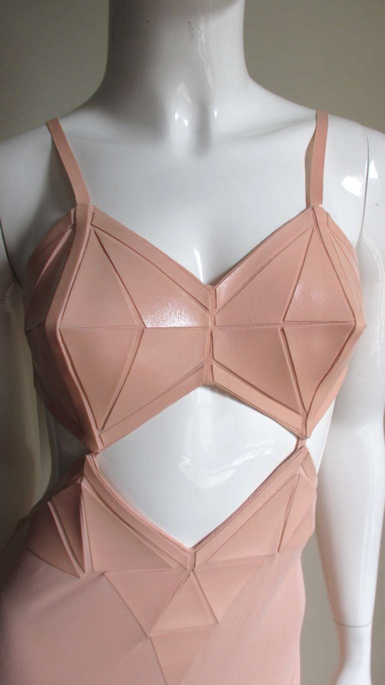 Vintage Gaultier Faceted Bra Cutout Dress In New Condition In Water Mill, NY