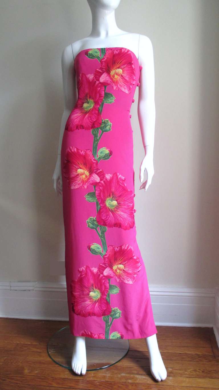 Stunning Bill Blass Silk Bustier Dress 2