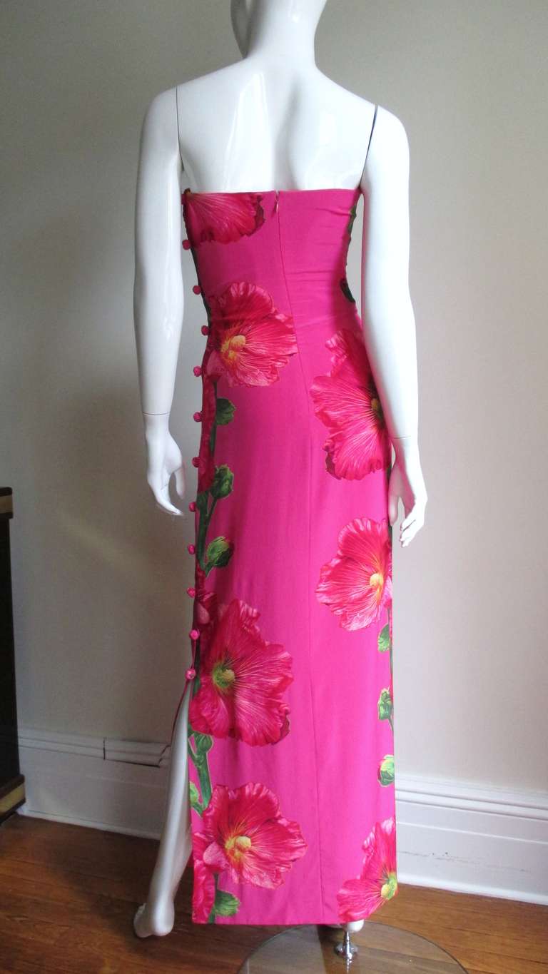 Stunning Bill Blass Silk Bustier Dress 5