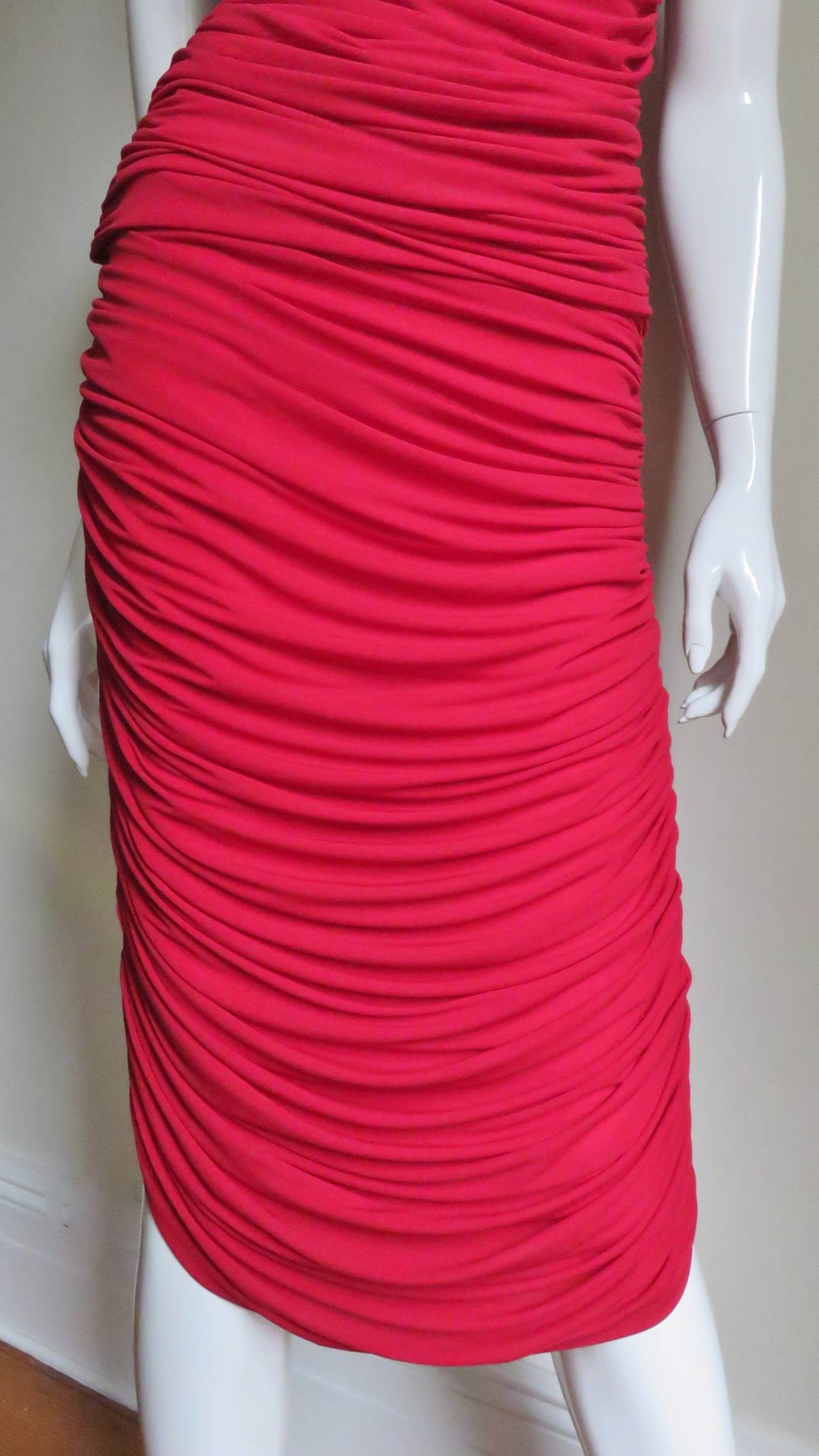 Fabulous Vintage Norma Kamali Draped Top & Skirt In New Condition In Water Mill, NY