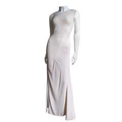 Christian Dior Blush Seam Detail Silk Gown