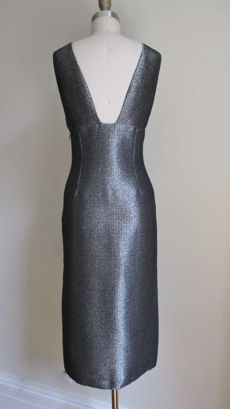 Versace Silk Plunge Fitted Dress 3