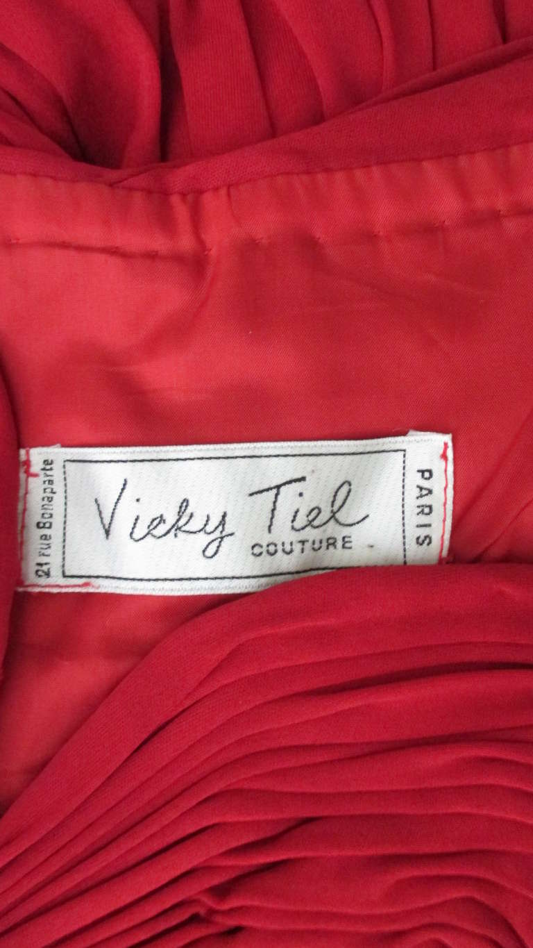 Vintage Vicky Tiel Ruched Strapless Dress 6