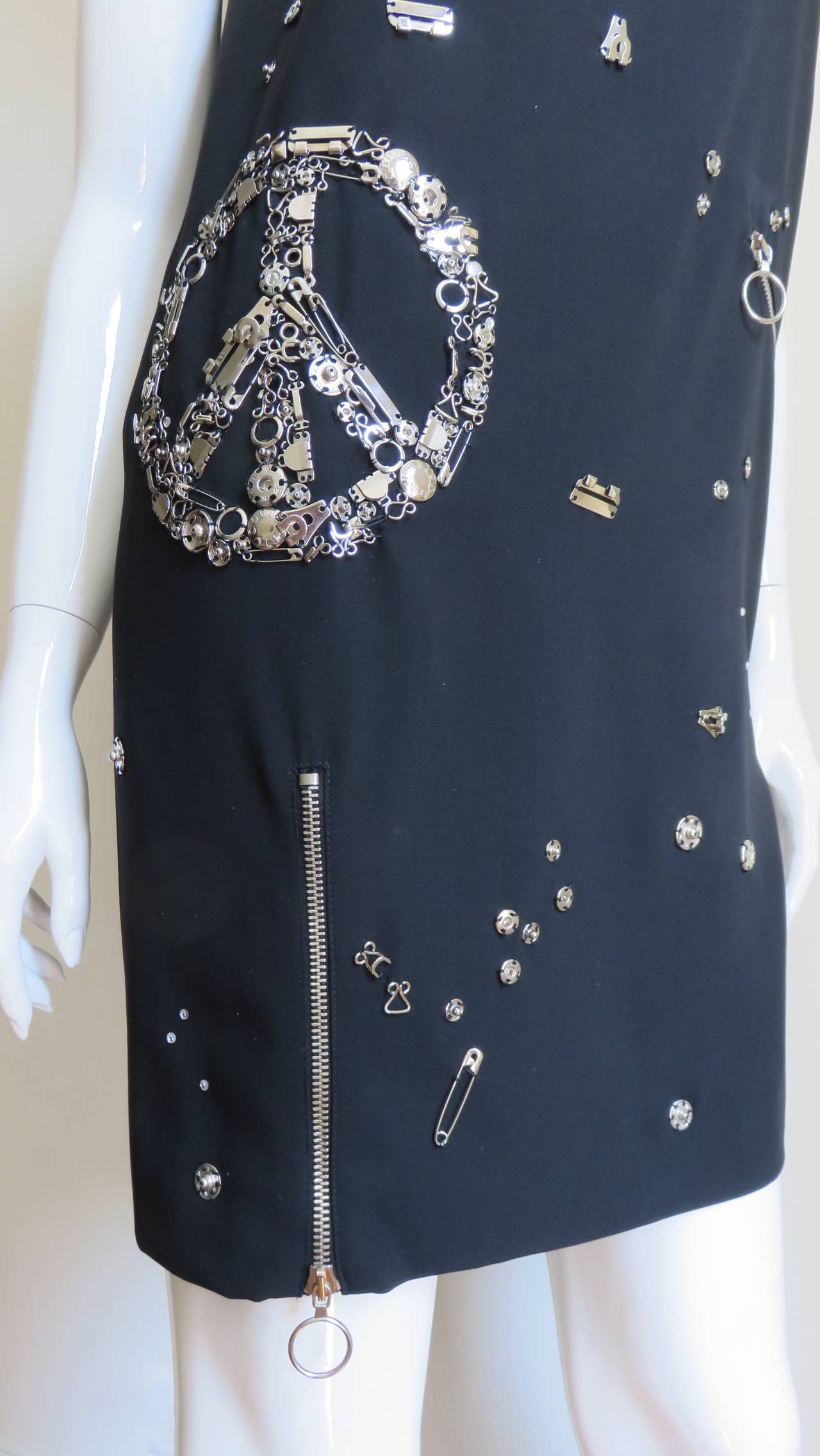 Moschino Couture Dress with Hardware In Excellent Condition In Water Mill, NY
