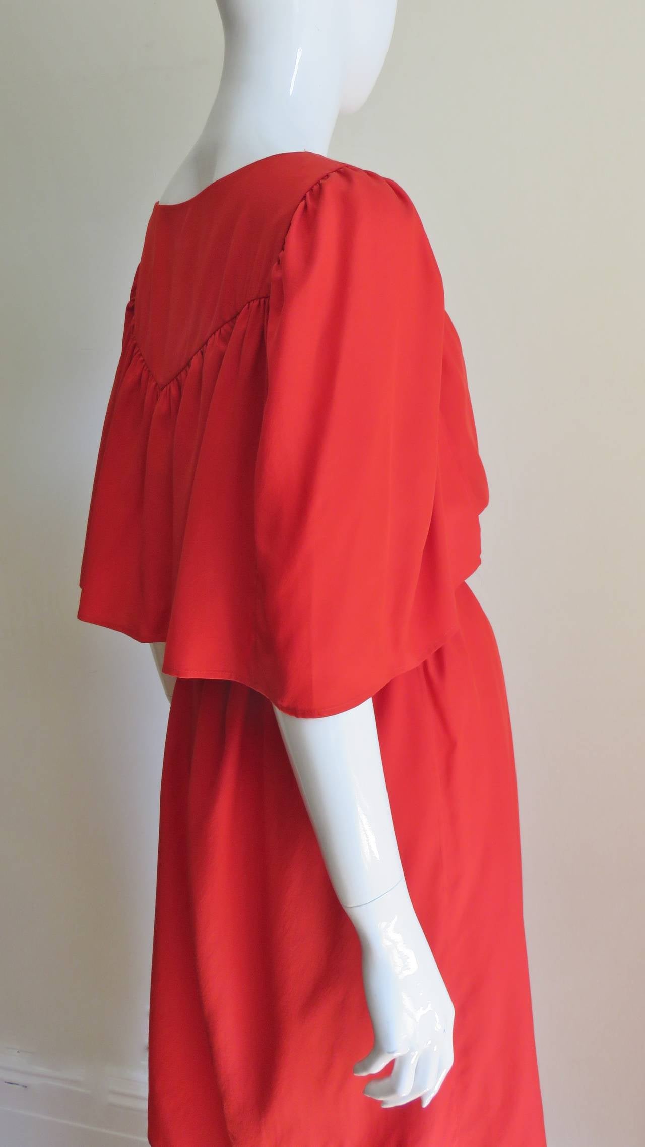 2011 Yves Saint Laurent Silk Caplet Dress 6