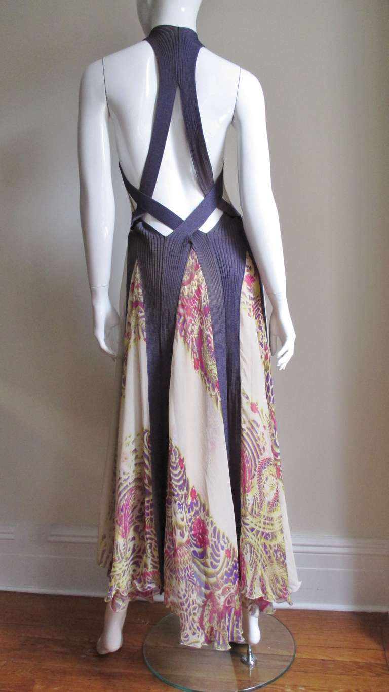 Gaultier Silk Straps and Cutouts Dress at 1stdibs