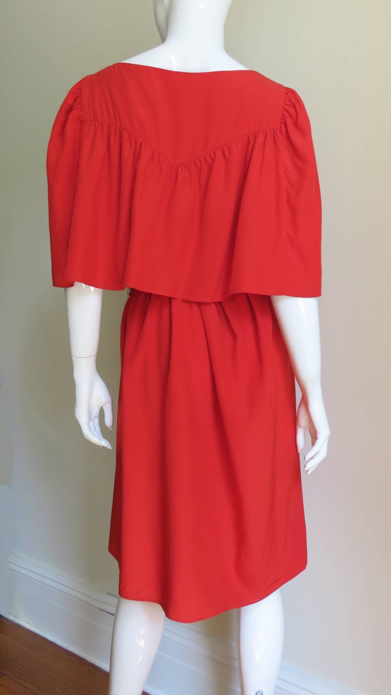 2011 Yves Saint Laurent Silk Caplet Dress 4
