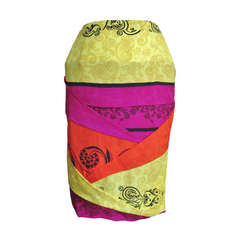 Vintage Gianni Versace Origami Color Block Skirt 2