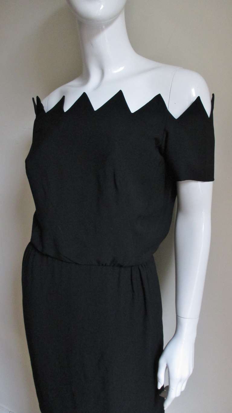 Howard Greer 1950's Wiggle Dress W Points In Excellent Condition In Water Mill, NY