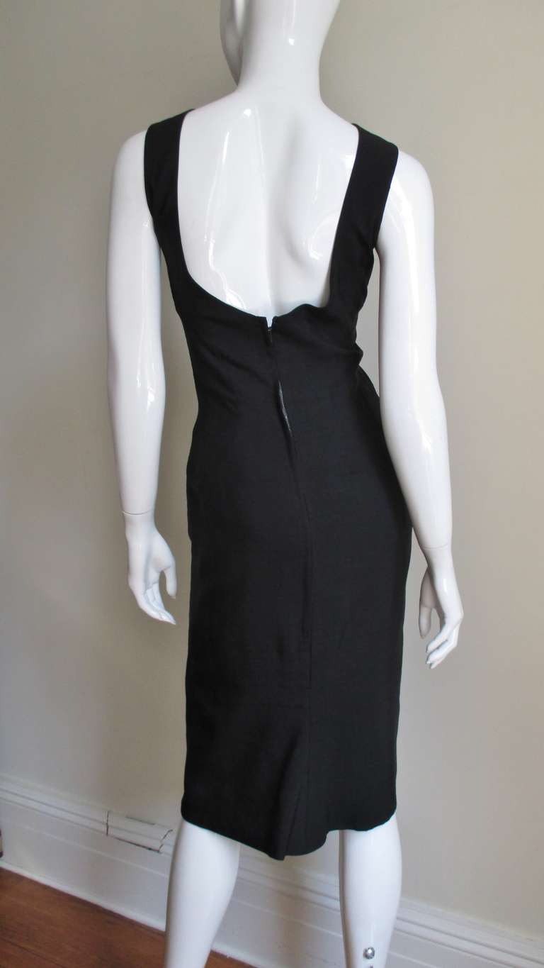  1950's Estevez Silk Bombshell Wiggle Dress 5