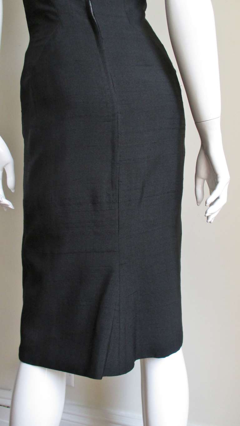  1950's Estevez Silk Bombshell Wiggle Dress 7
