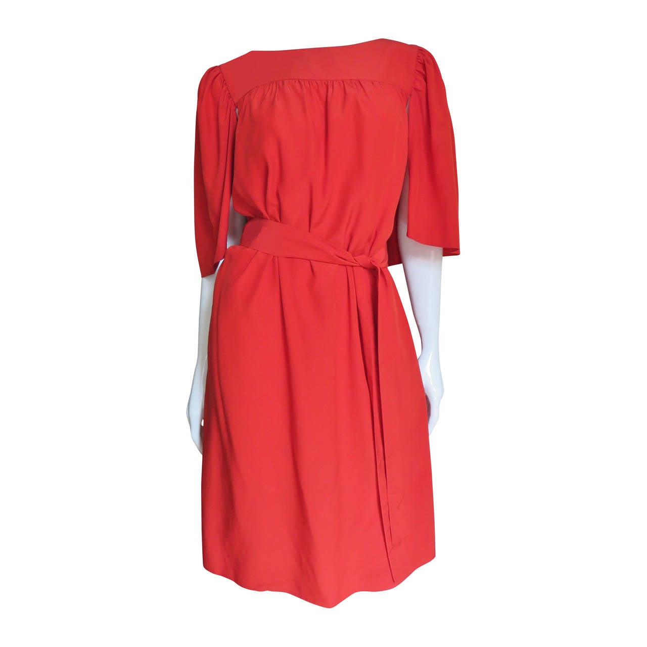 2011 Yves Saint Laurent Silk Caplet Dress