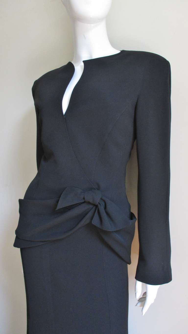 Black Thierry Mugler Vintage Jacket and Maxi Skirt