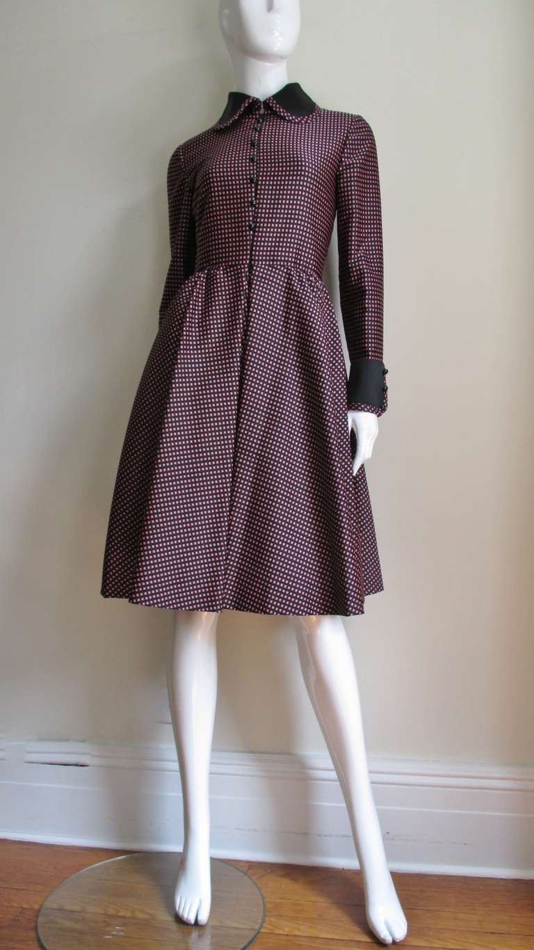 Geoffrey Beene Boutique Silk Dress 1960s For Sale 3